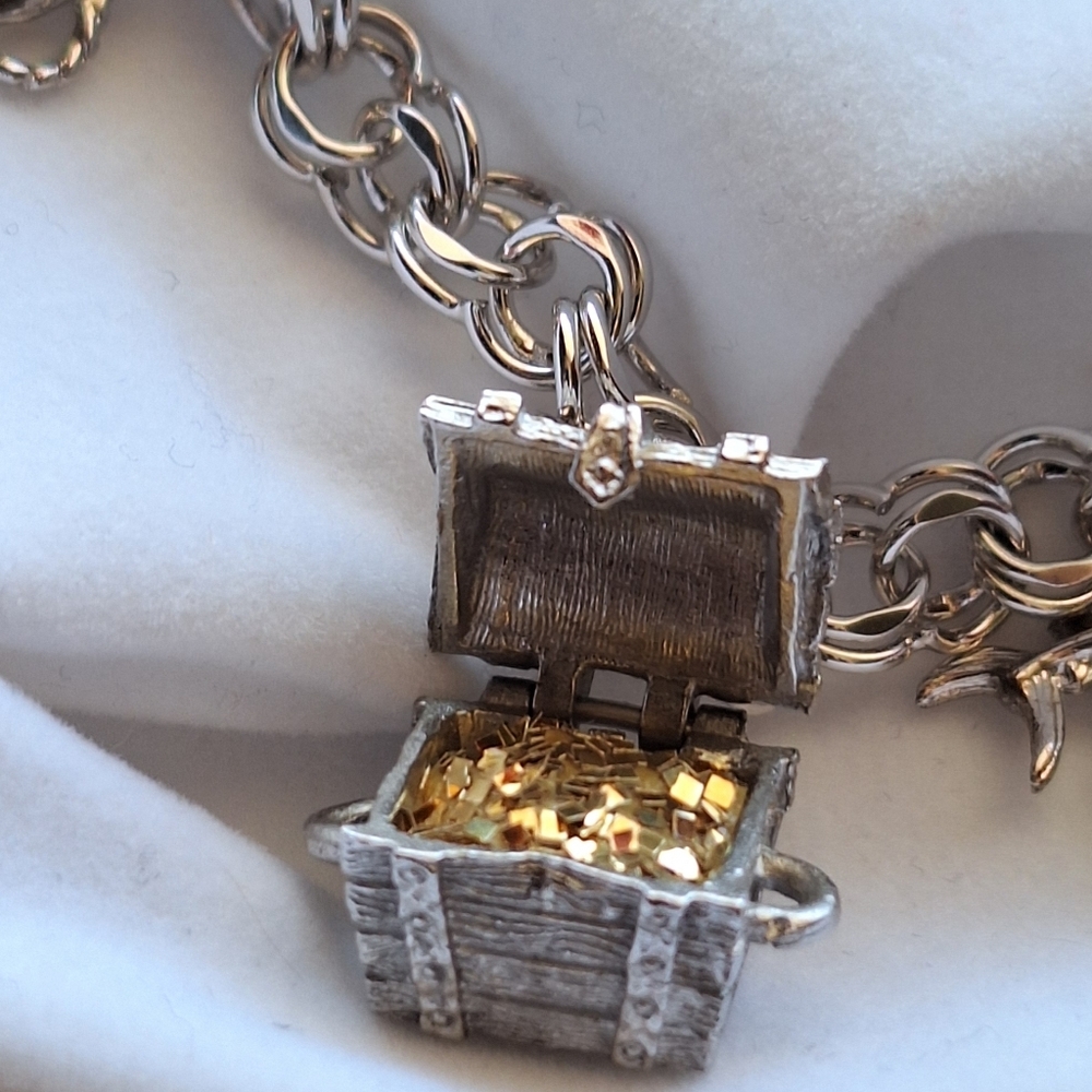 ELCO Nautical Sterling Silver Charm Bracelet 50s-60s - Picture 7 of 12